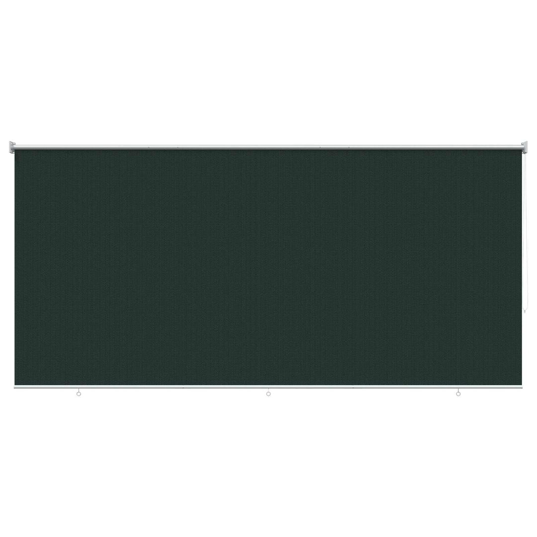 Udendørs rulleskærm 90% UV blok Mørkegrøn 300 x 230 cm HDPE