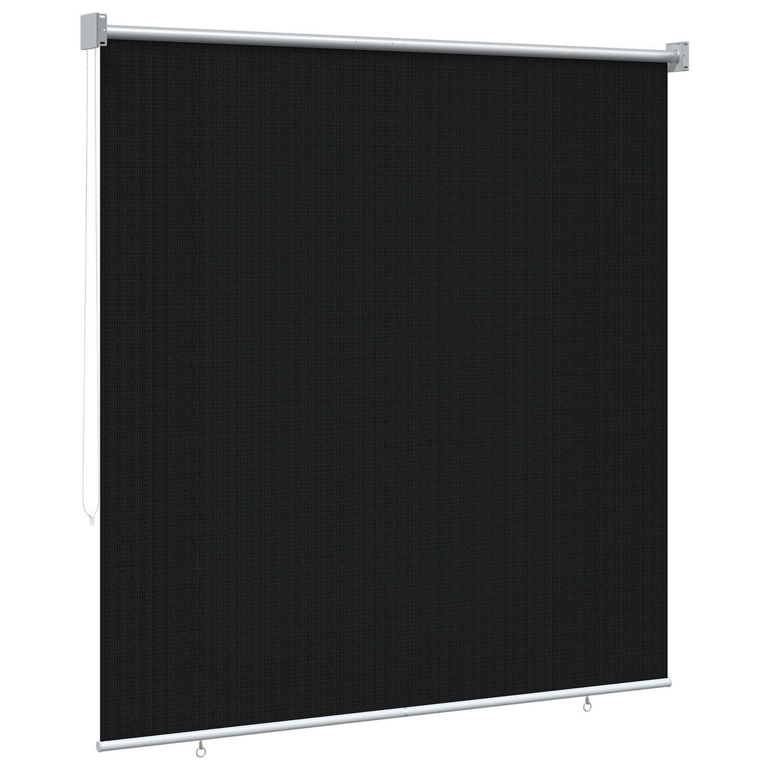 Udendørs rulleskærm 90% UV blok Sort 140 x 140 cm HDPE