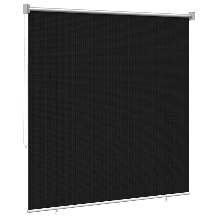 Udendørs rulleskærm 90% UV blok Sort 140 x 140 cm HDPE