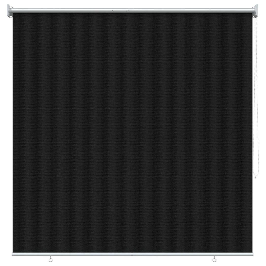 Udendørs rulleskærm 90% UV blok Sort 140 x 140 cm HDPE