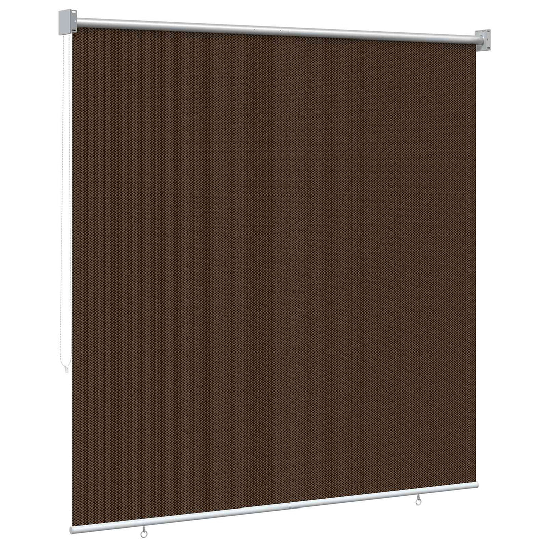 Udendørs rulleskærm 90% UV blok Brun 140 x 140 cm HDPE