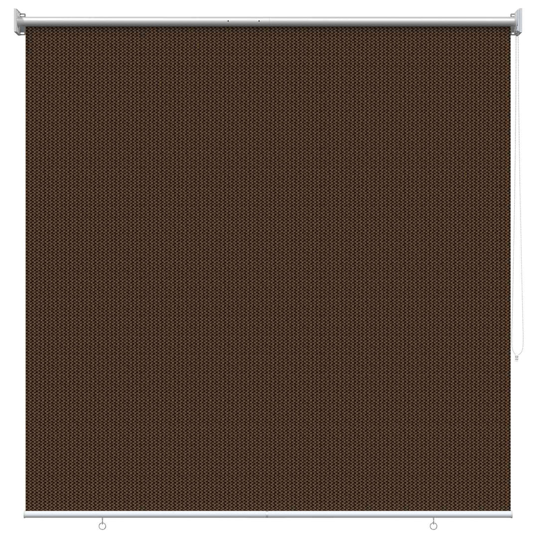 Udendørs rulleskærm 90% UV blok Brun 140 x 140 cm HDPE