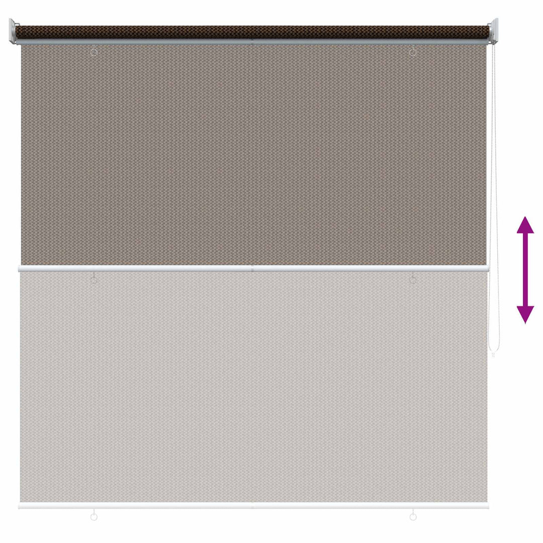 Udendørs rulleskærm 90% UV blok Brun 120 x 230 cm HDPE