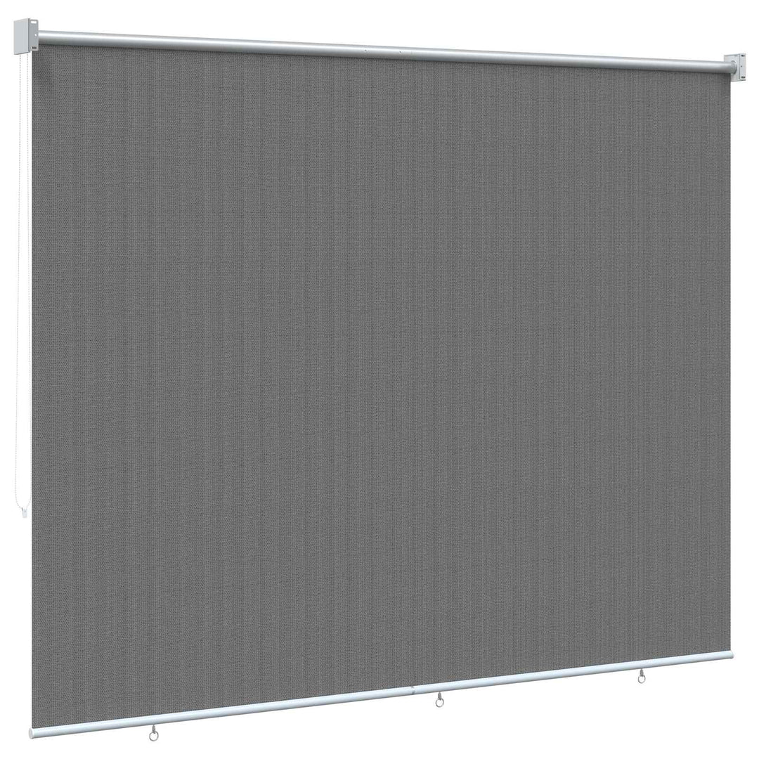 Udendørs rulleskærm 90% UV blok Lysegrå 220 x 140 cm HDPE