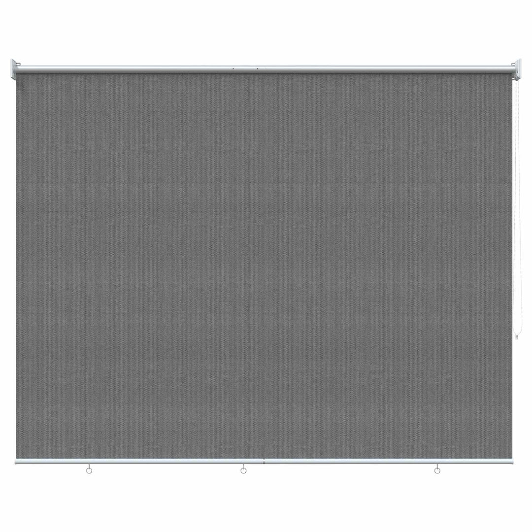 Udendørs rulleskærm 90% UV blok Lysegrå 220 x 140 cm HDPE