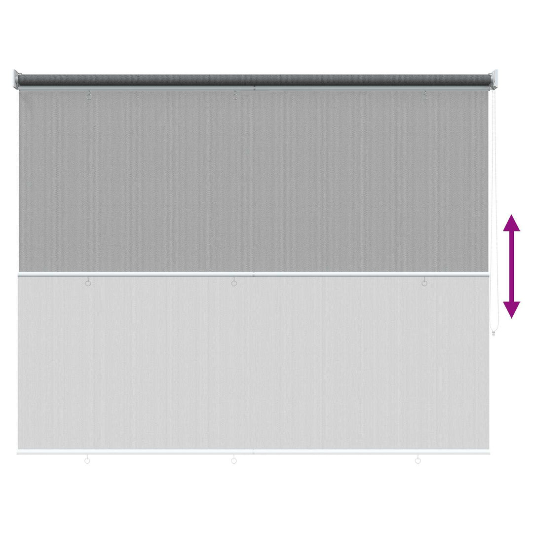 Udendørs rulleskærm 90% UV blok Lysegrå 140 x 230 cm HDPE