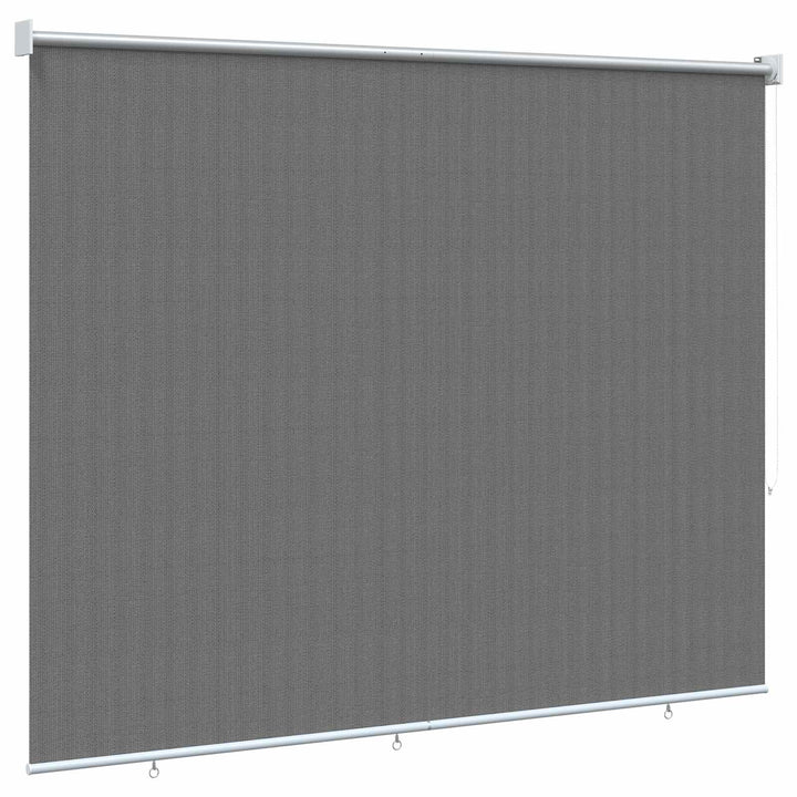Udendørs rulleskærm 90% UV blok Lysegrå 220 x 230 cm HDPE