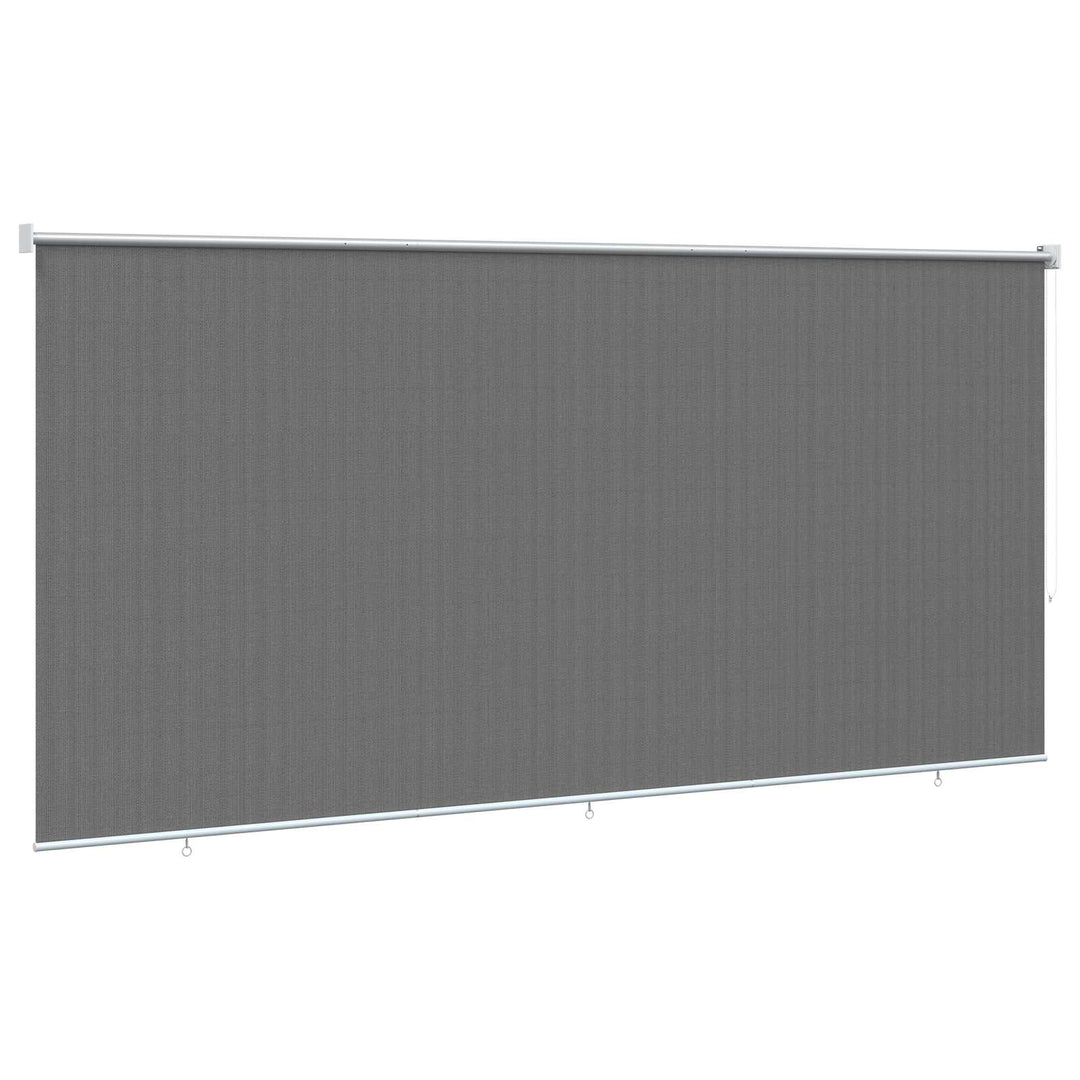 Udendørs rulleskærm 90% UV blok Lysegrå 350 x 230 cm HDPE