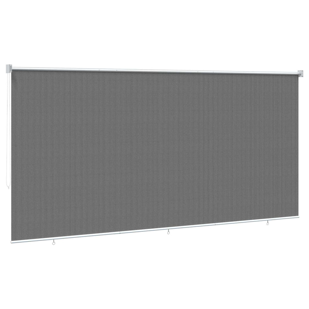 Udendørs rulleskærm 90% UV blok Lysegrå 400 x 230 cm HDPE
