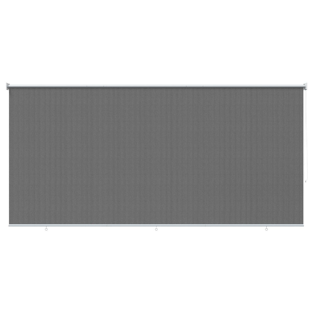 Udendørs rulleskærm 90% UV blok Lysegrå 400 x 230 cm HDPE