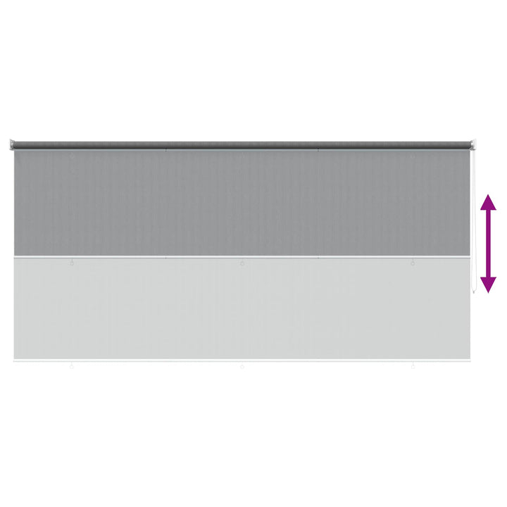 Udendørs rulleskærm 90% UV blok Lysegrå 400 x 230 cm HDPE