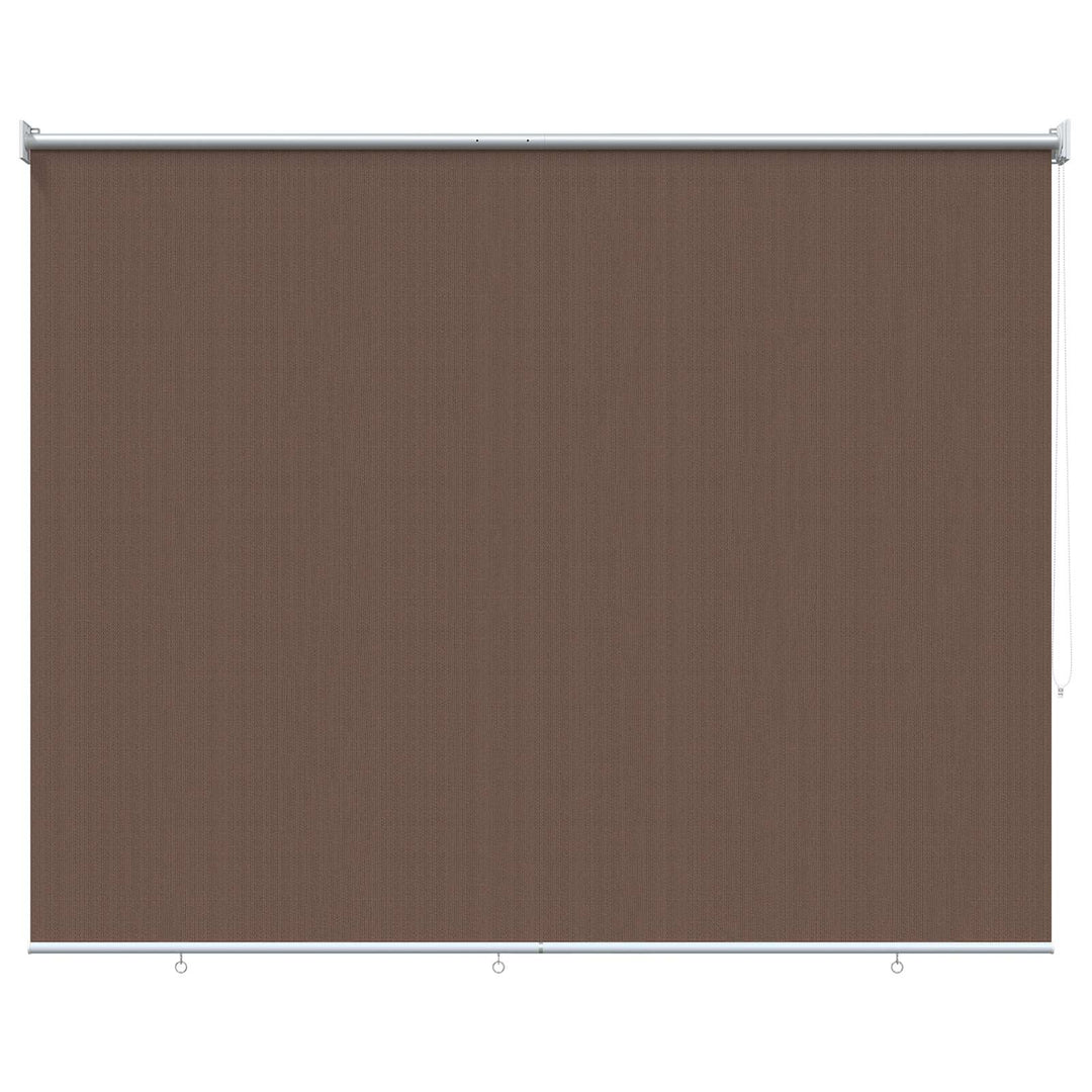 Udendørs rulleskærm 90% UV blok Gråbrun 160 x 140 cm HDPE