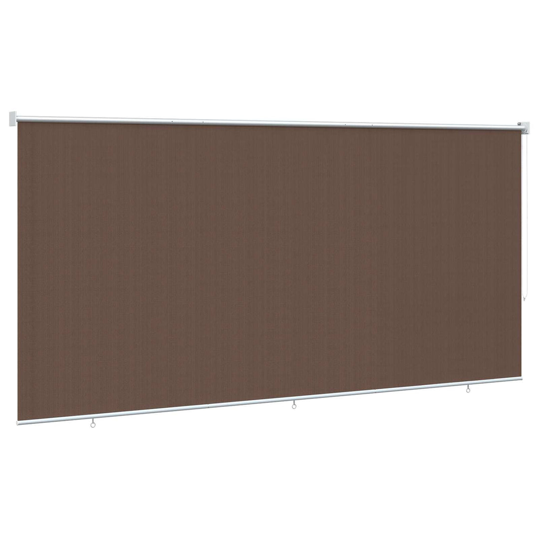 Udendørs rulleskærm 90% UV blok Gråbrun 240 x 140 cm HDPE