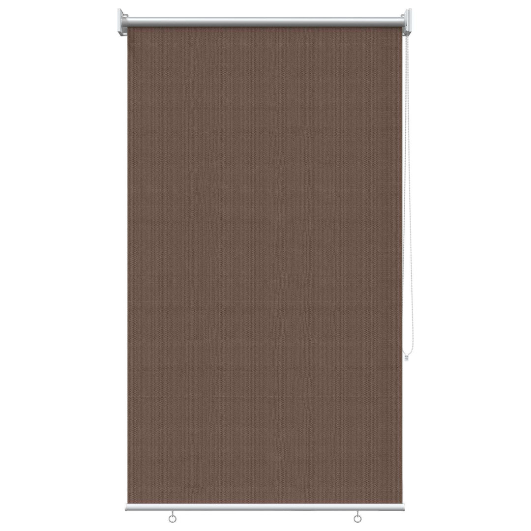 Udendørs rulleskærm 90% UV blok Gråbrun 100 x 230 cm HDPE