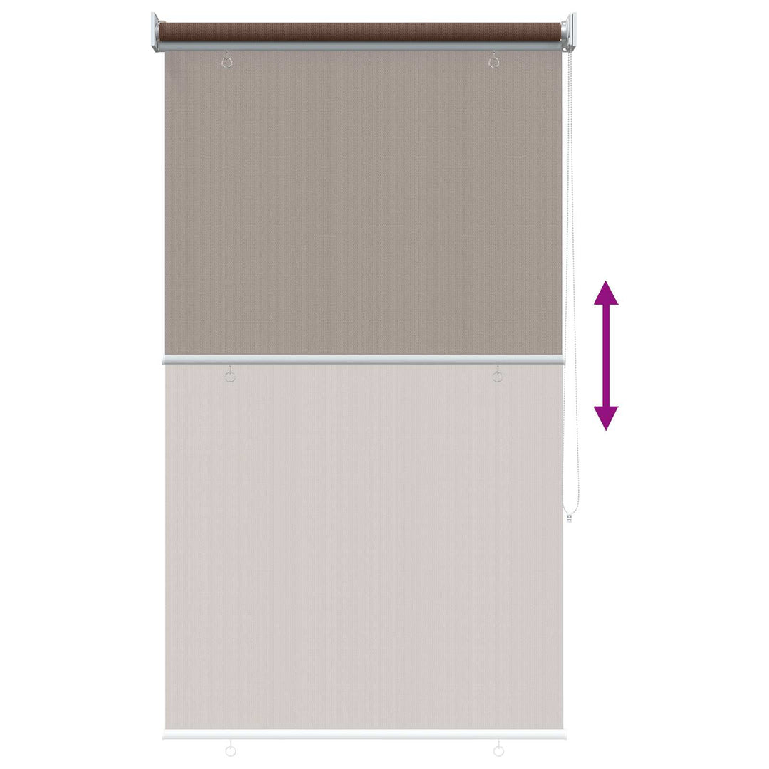 Udendørs rulleskærm 90% UV blok Gråbrun 100 x 230 cm HDPE