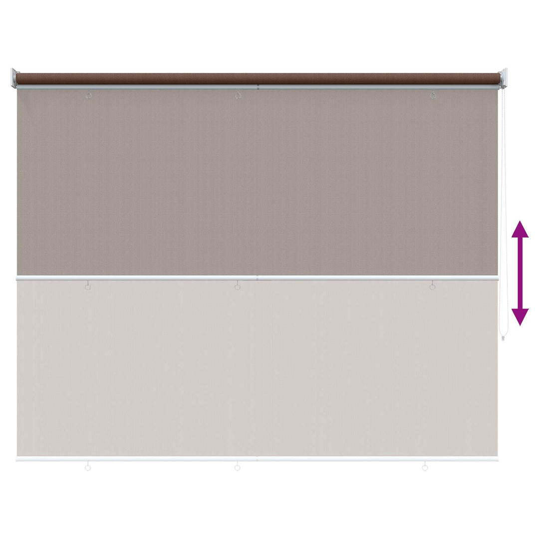 Udendørs rulleskærm 90% UV blok Gråbrun 160 x 230 cm HDPE