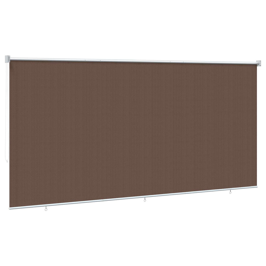 Udendørs rulleskærm 90% UV blok Gråbrun 350 x 230 cm HDPE