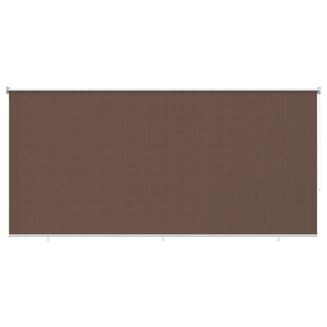 Udendørs rulleskærm 90% UV blok Gråbrun 350 x 230 cm HDPE