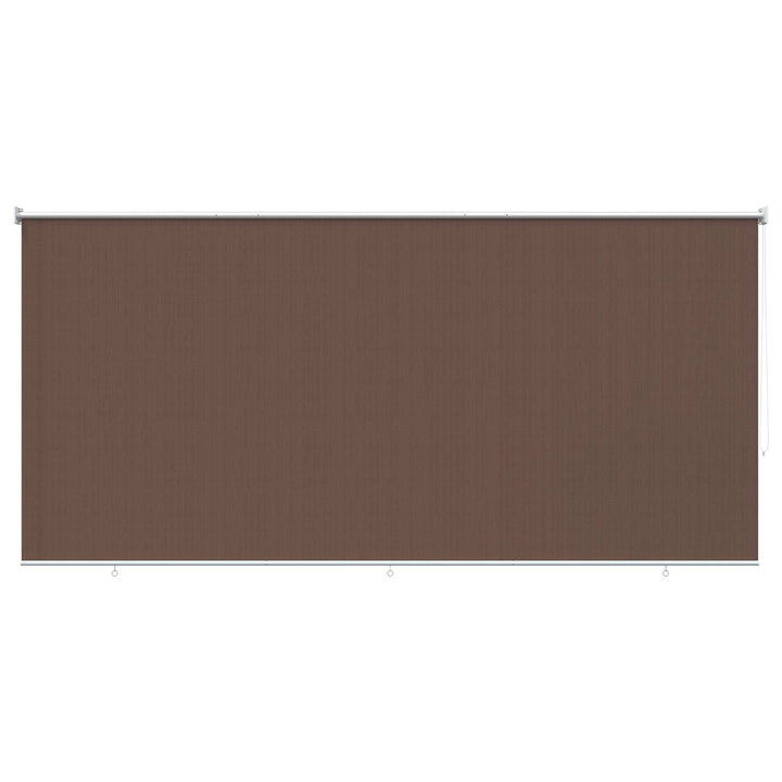 Udendørs rulleskærm 90% UV blok Gråbrun 350 x 230 cm HDPE