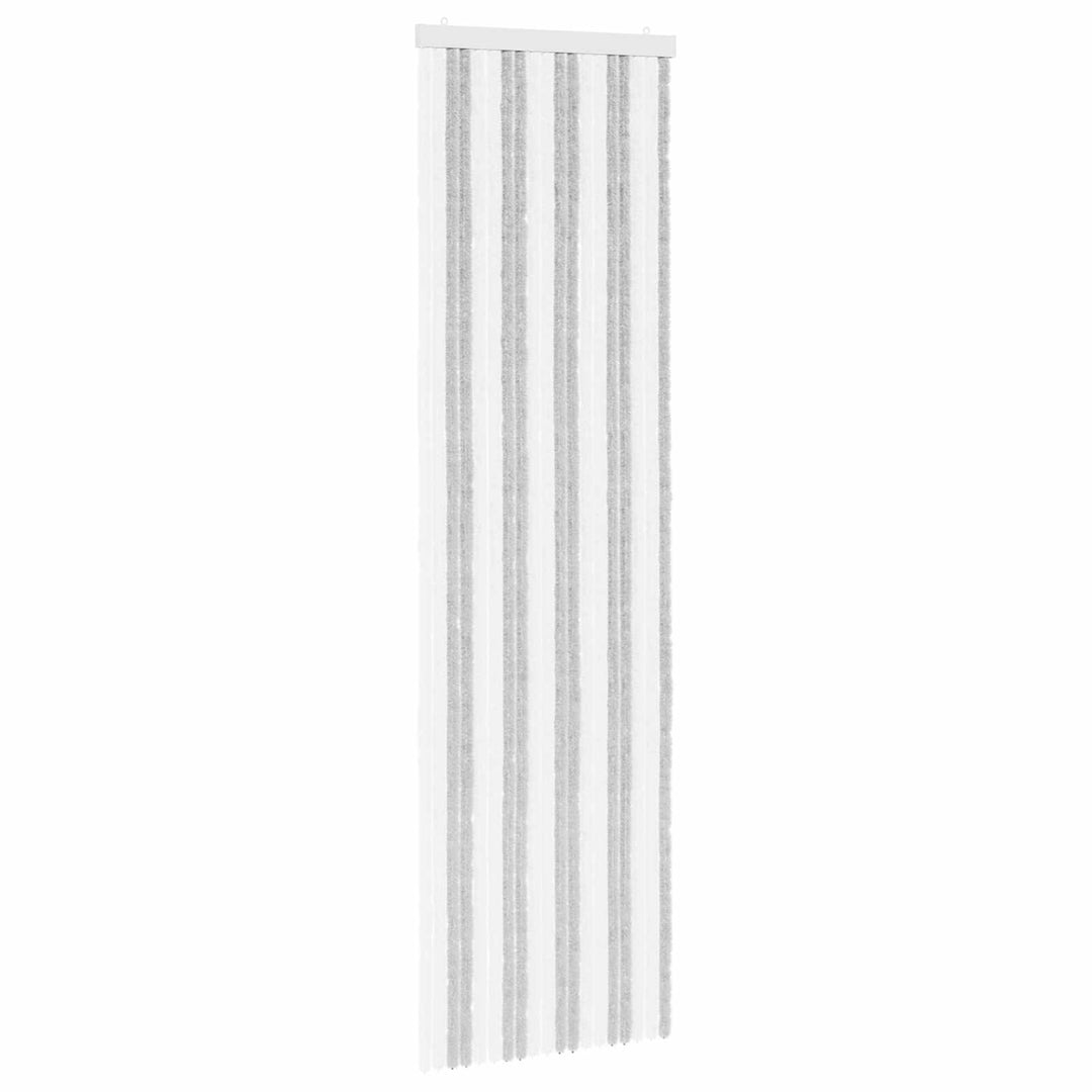 Insektgardin i chenille Lys Grå og Hvid 56 x 200 cm 100% PP