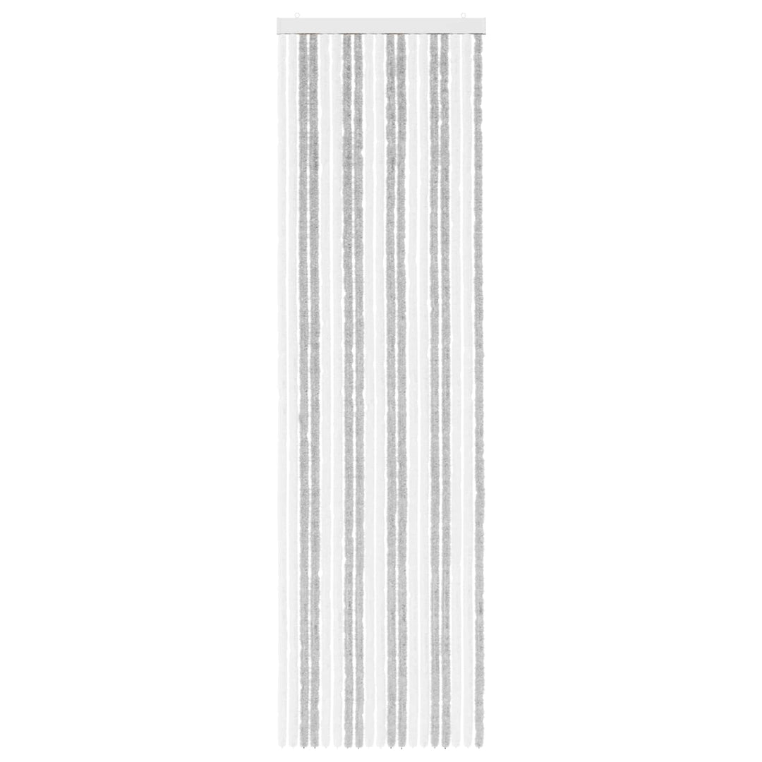 Insektgardin i chenille Lys Grå og Hvid 56 x 200 cm 100% PP