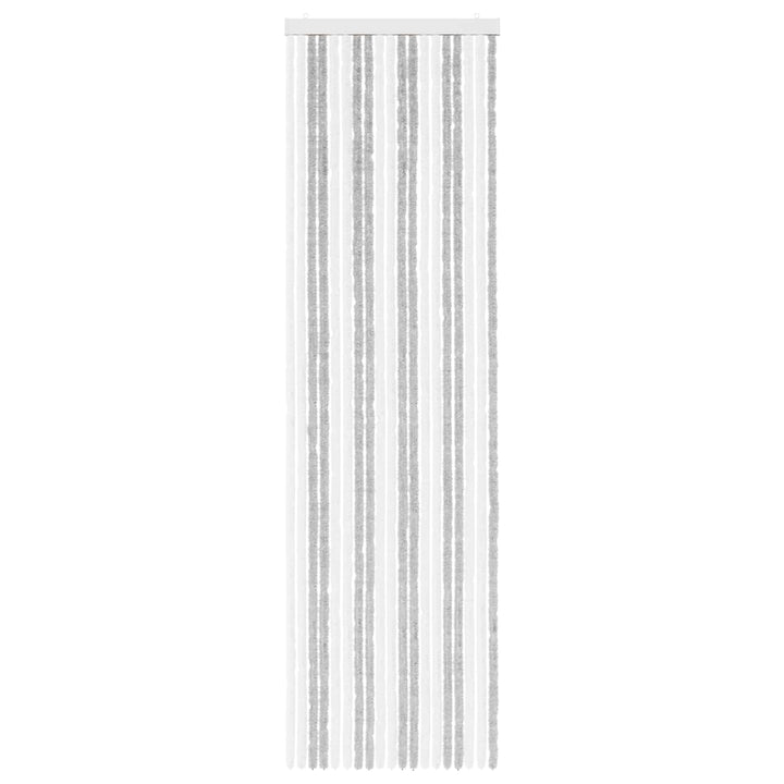 Insektgardin i chenille Lys Grå og Hvid 56 x 200 cm 100% PP
