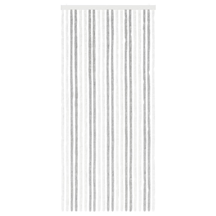 Insektgardin i chenille Lys Grå og Hvid 90 x 200 cm 100% PP