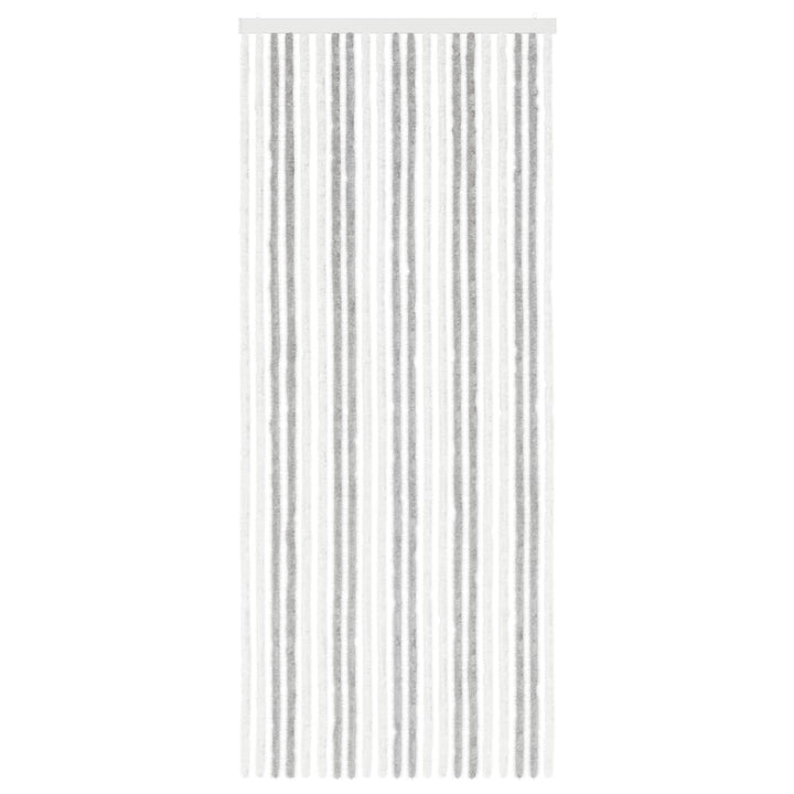 Insektgardin i chenille Lys Grå og Hvid 90 x 220 cm 100% PP