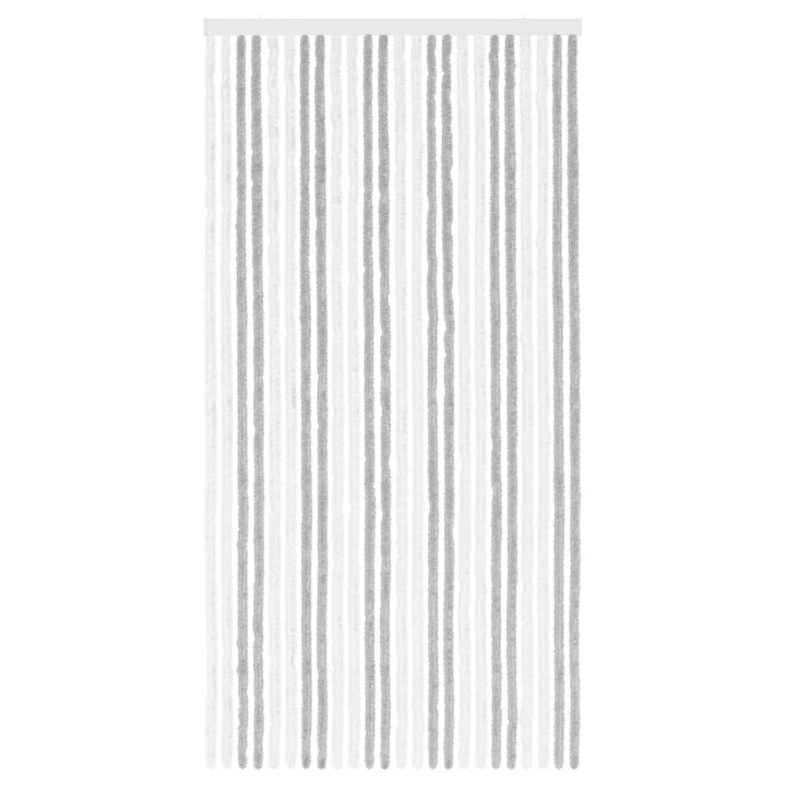 Insektgardin i chenille Lys Grå og Hvid 100 x 200 cm 100% PP