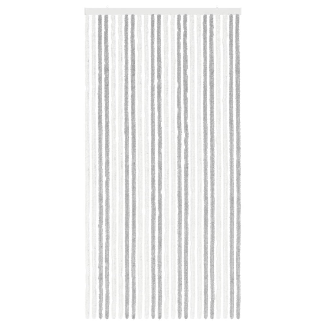 Insektgardin i chenille Lys Grå og Hvid 100 x 200 cm 100% PP