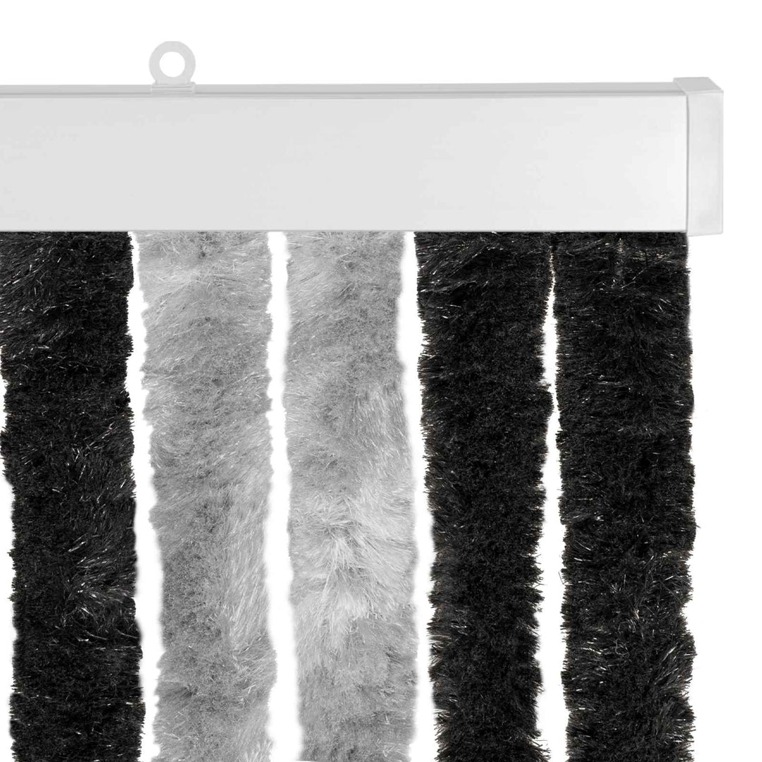 Insektgardin i chenille Grå og sort 56 x 185 cm 100% PP