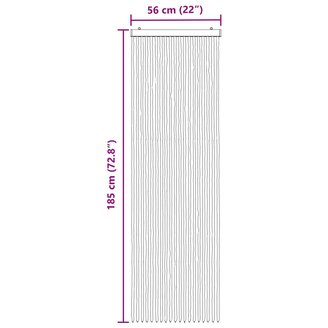 Insektgardin i chenille Grå og sort 56 x 185 cm 100% PP