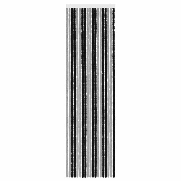Insektgardin i chenille Grå og sort 56 x 200 cm 100% PP