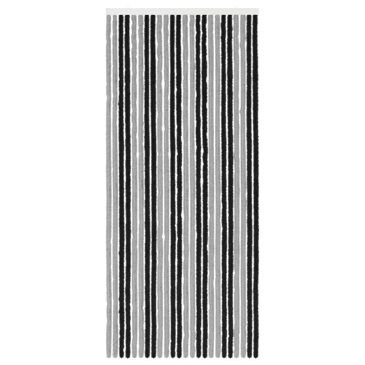 Insektgardin i chenille Grå og sort 100 x 230 cm 100% PP