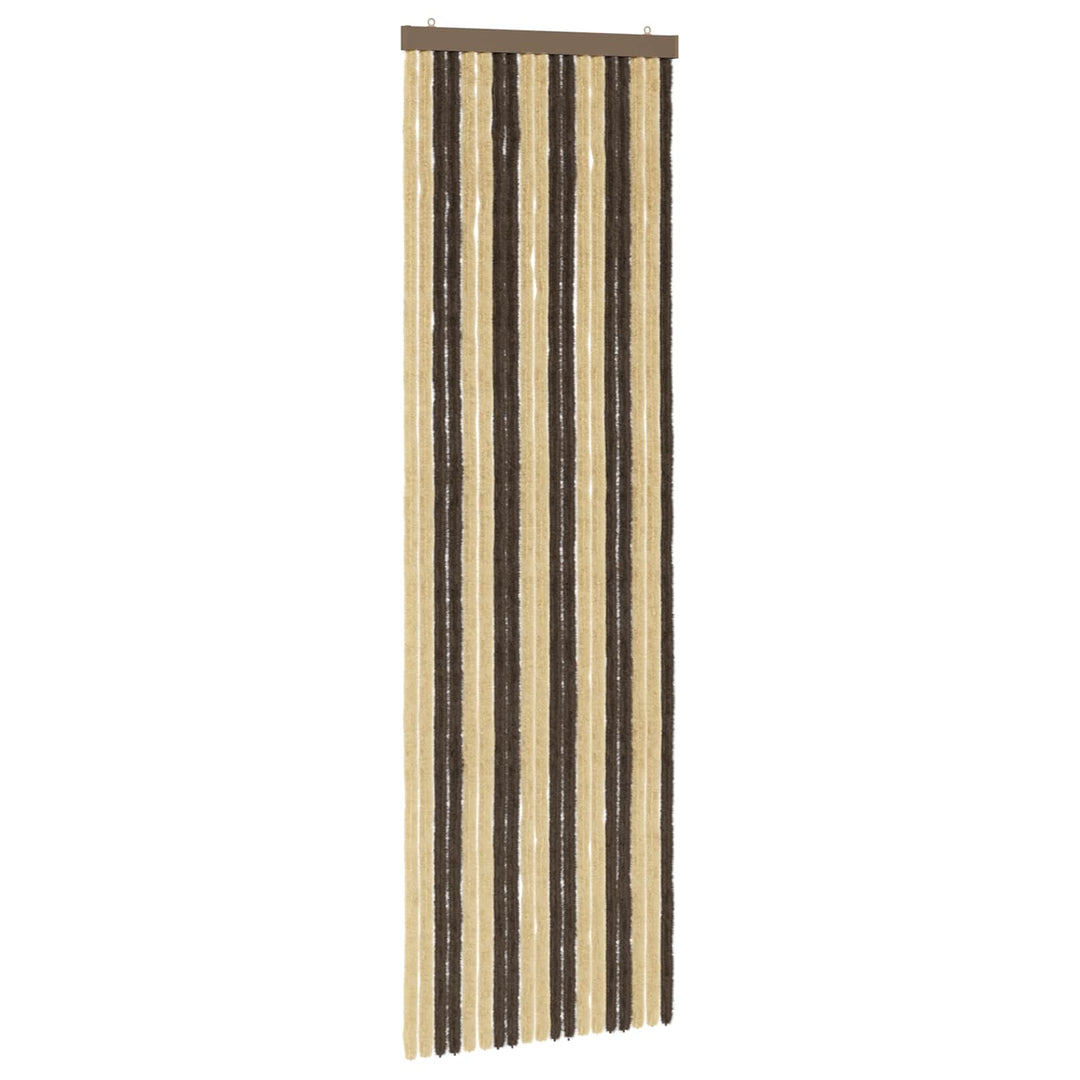 Insektgardin i chenille Mørkebrun og beige 56 x 185 cm 100% PP