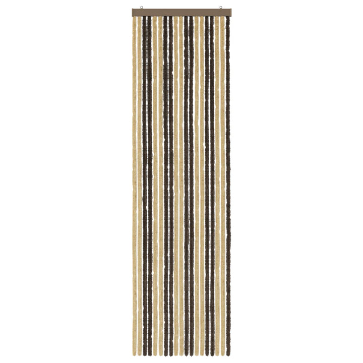 Insektgardin i chenille Mørkebrun og Beige 56 x 200 cm 100% PP
