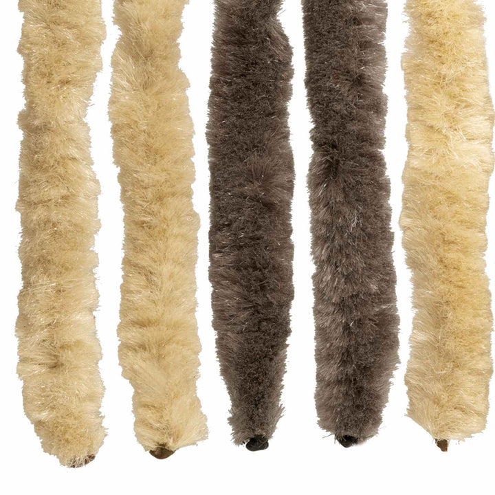 Insektgardin i chenille Mørkebrun og Beige 100 x 220 cm 100% PP