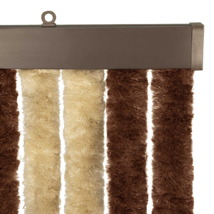 Insektgardin i chenille Brun og Beige 90 x 200 cm 100% PP