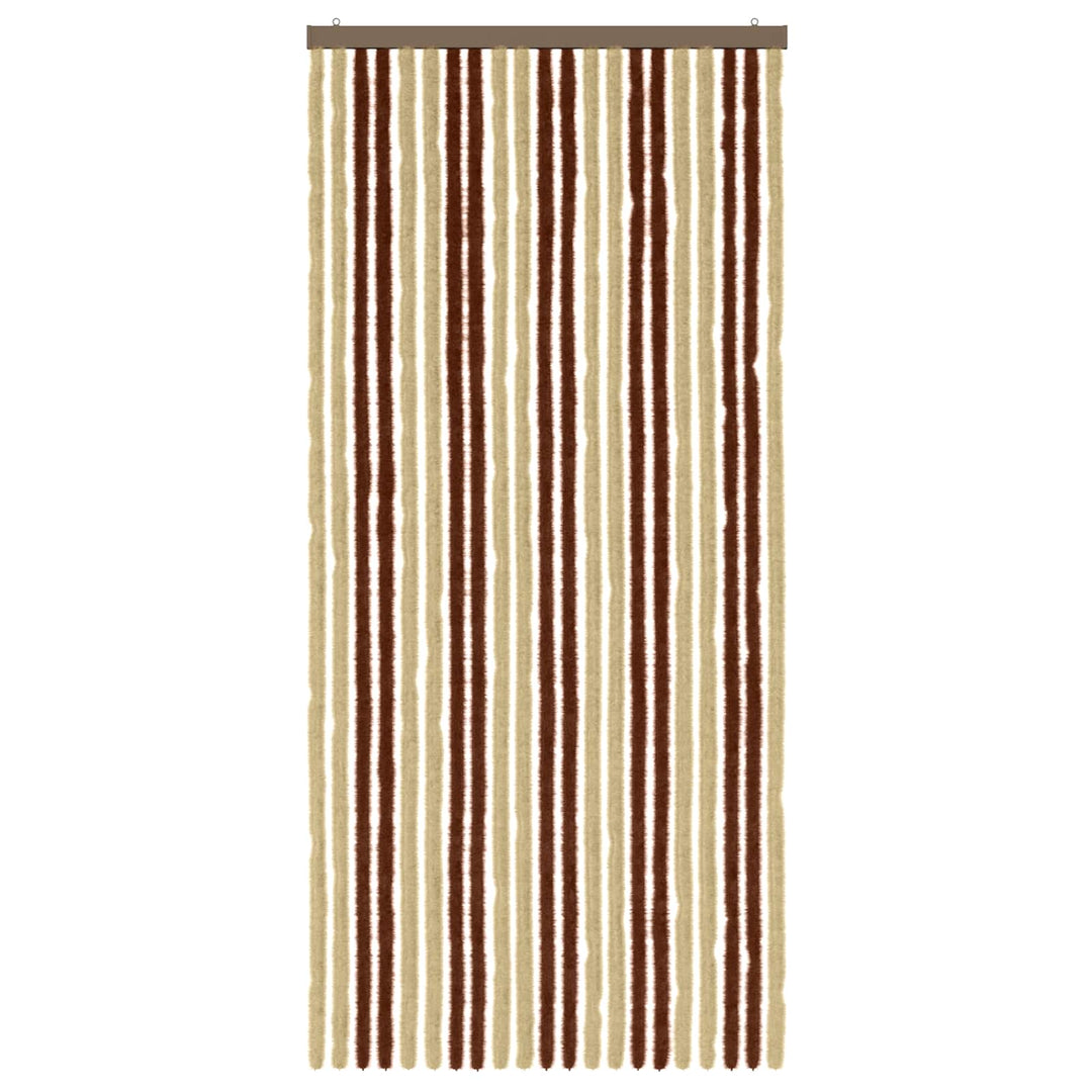 Insektgardin i chenille Brun og Beige 90 x 200 cm 100% PP