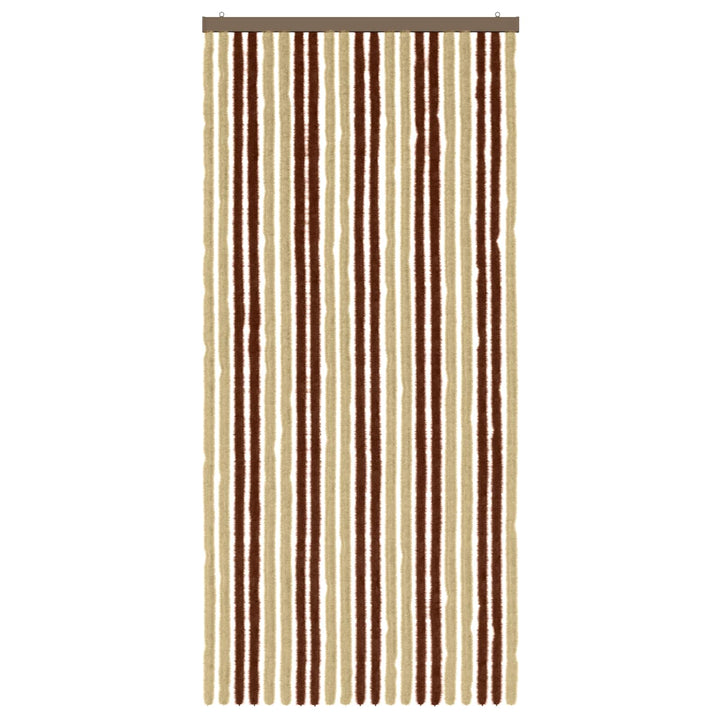 Insektgardin i chenille Brun og Beige 90 x 200 cm 100% PP