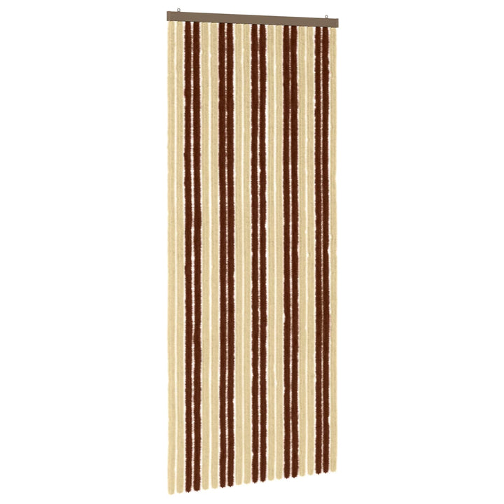 Insektgardin i chenille Brun og Beige 90 x 220 cm 100% PP
