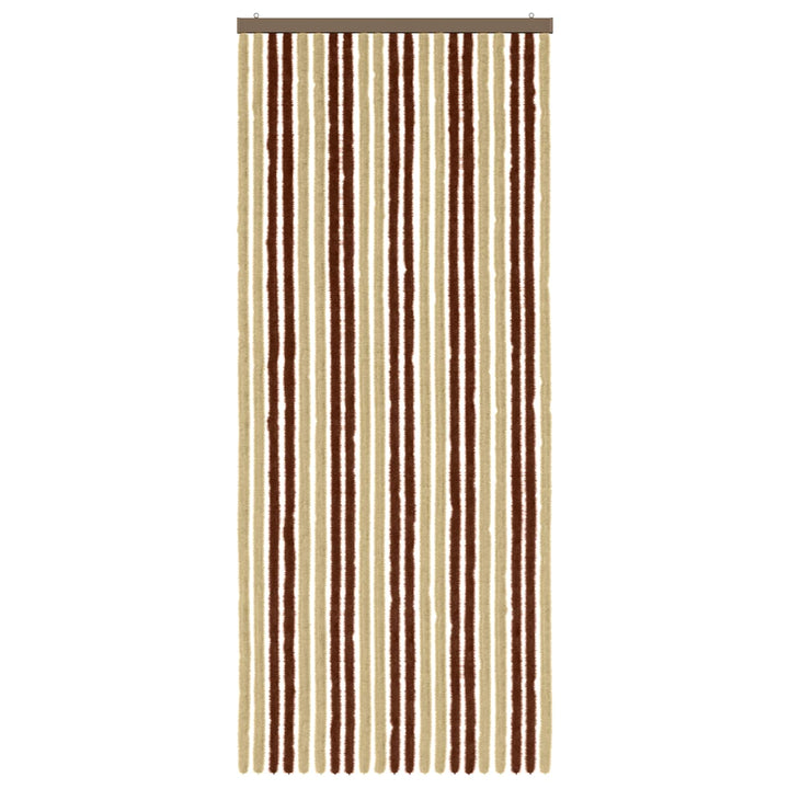 Insektgardin i chenille Brun og Beige 90 x 220 cm 100% PP