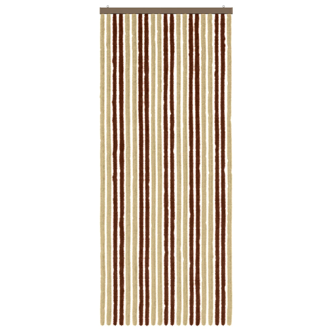 Insektgardin i chenille Brun og Beige 90 x 220 cm 100% PP