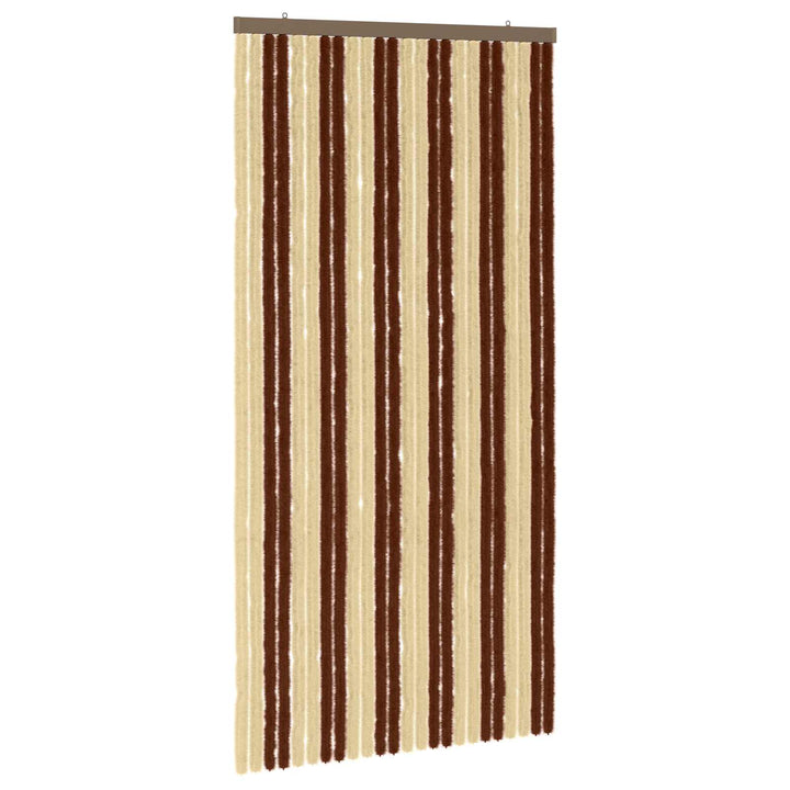 Insektgardin i chenille Brun og Beige 100 x 200 cm 100% PP