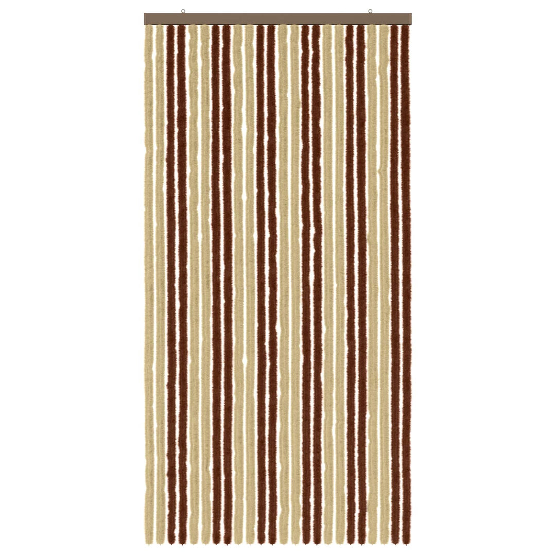 Insektgardin i chenille Brun og Beige 100 x 200 cm 100% PP