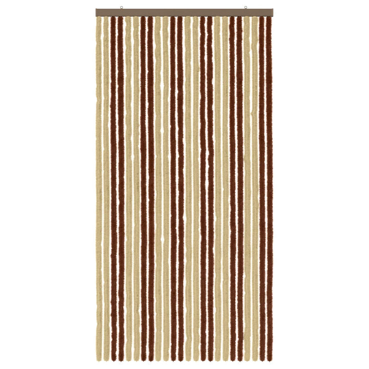Insektgardin i chenille Brun og Beige 100 x 200 cm 100% PP