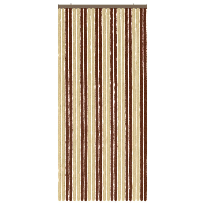 Insektgardin i chenille Brun og Beige 100 x 220 cm 100% PP