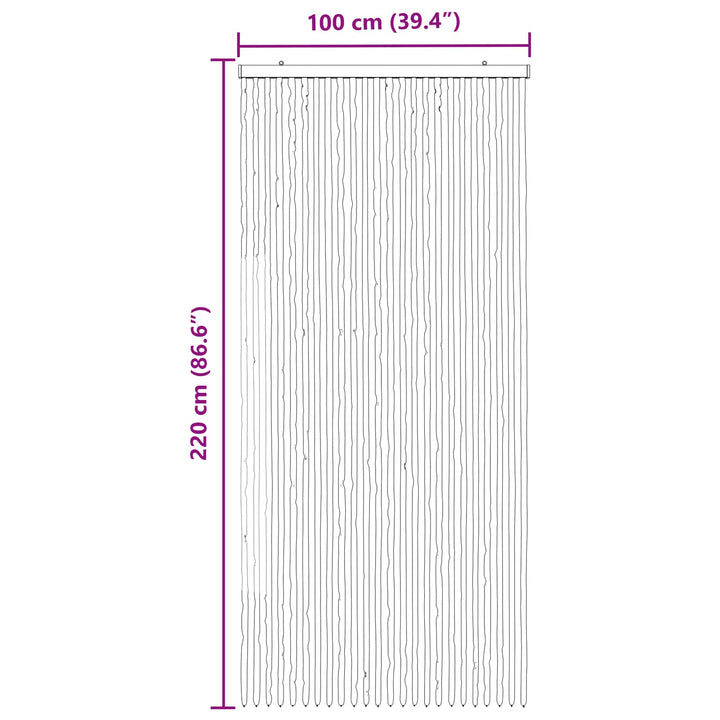 Insektgardin i chenille Brun og Beige 100 x 220 cm 100% PP