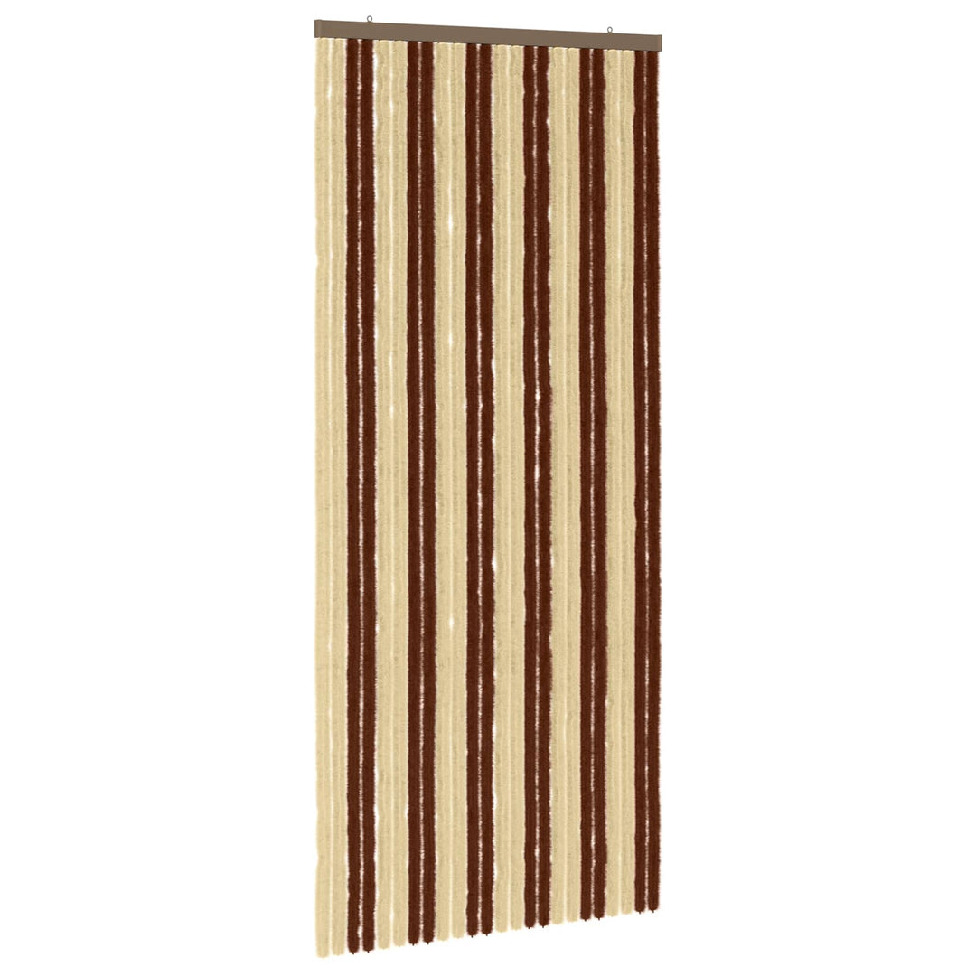 Insektgardin i chenille Brun og Beige 100 x 230 cm 100% PP