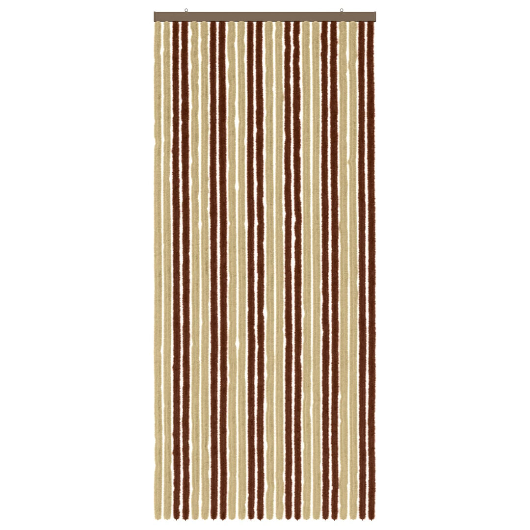 Insektgardin i chenille Brun og Beige 100 x 230 cm 100% PP